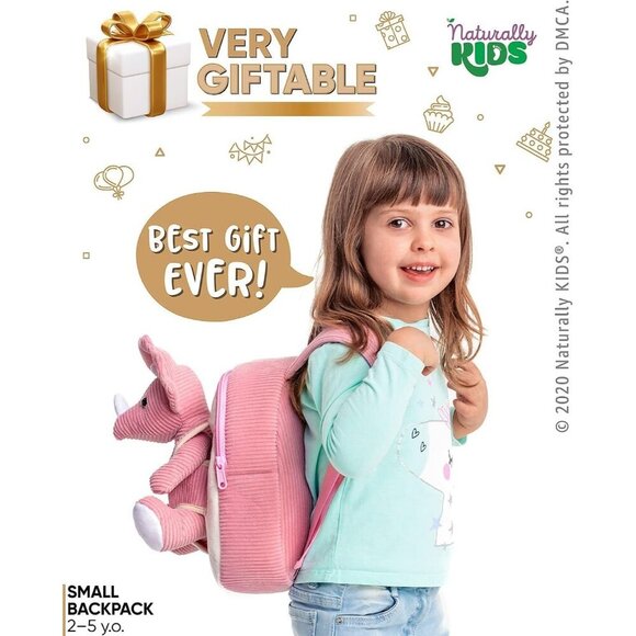 🆕 Girls Pink Dinosaur Toys Triceratop Stuffed Animal  2 3 4 5 Year Old Backpack - Picture 5 of 9